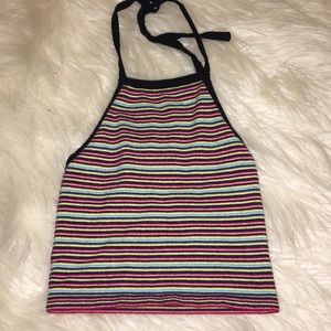 rainbow halter top